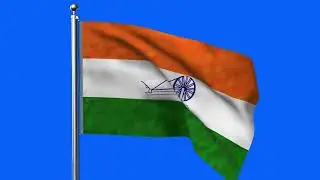 Indian National Congress FLAG ANIMATION GREEN SCREEN (4K LOOP VIDEO)