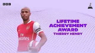 Thierry Henry is presented with the SPOTY Lifetime Achievement award... by his own children! 