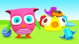 Dibujos animados educativos. Juegos del Búho Hophop. Caricaturas para niños pequeños.