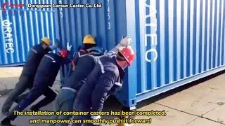 Shipping container castors & shipping container wheels with twist-lock, 10inch iron core pu wheel