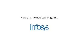 New Job Opening in Infosys for ETRM