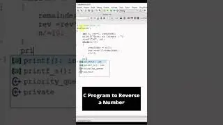 C Program To Reverse A Number 