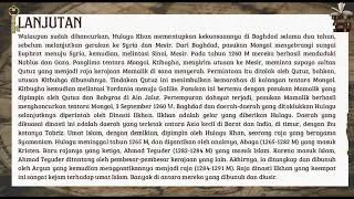 Masa kemunduran; Bangsa Mongol dan Dinasti ilhan, serangan timur Lenk, Dinasti Mamalik di Mesir 