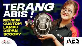 LAMPU WAJIB USER SCOOPY! | Review Lampu Depan Custom Scoopy PROJIE BILED AES #mortechreview