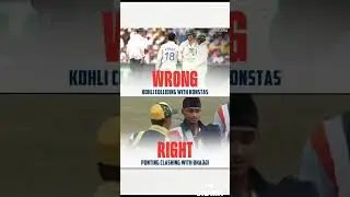 When Ponting clashing with Bhajji now Virat Kohli clashing with Konstas || #cricket #virat  #shorts