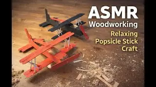 Wooden Airplane ASMR | Handcrafted Wooden Aircraft Build Sounds (No Talking)