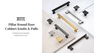 HESTIA HARDWARE Pillar Round Base Cabinet Knobs & Pulls | Z29 & 30
