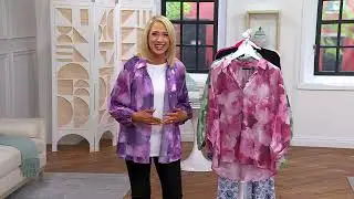 Susan Graver Occasions Printed Sheer Woven Tunic on QVC