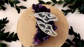 ~ Butterfly ~ Russian filigree earrings, 925 silver