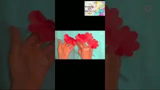 Colourful butterfly 🦋 and flower 🌹wall hanging using paper  #Shorts #bestoutofwaste