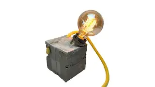 Id&eacute;e d&eacute;co : tutoriel pour une lampe en b&eacute;ton style industriel