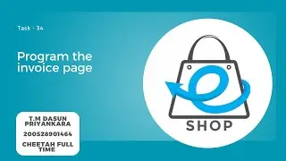 Program the invoice page