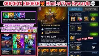 CRUCIBLE REBIRTH🐦&zwj;🔥 & Get Free 7* Champions Claim in This Event💯  How's to Complete💀 Full On Explain