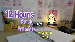 6 AM - 6 PM 🔴 12 HOUR STUDY WITH ME | 120/30 ⌛ Deep Work | Daily Routine
