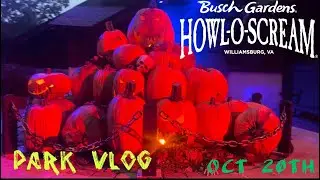 Busch Gardens Williamsburg Howl-O-Scream 2023 Territories Walkthrough Park Vlog Oct 20th🎃