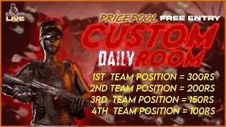 BGMI DAILY CUSTOM ROOM || FREE ENTRY PRICEPOOL || LIVE ON HYPORX GAMING