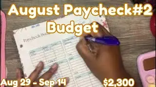 ❤️BUDGET WITH ME || August Paycheck 2 || Single Income Budget || Debt Free Journey