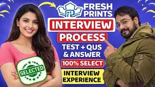 100% Work from home job| Fresh Prints Interview Process 2026 | Test + Q&A | Interview Experience | 