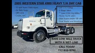 2005 Western Star 4900SA 6x4 HEAVY T/A Day Cab Truck Tractor W/ Low 219K Original Miles * Rare Truck