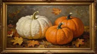 Luxury Pumpkin Wall Art | 4K Frame Art Screensaver for TV | Cozy Autumn Decor