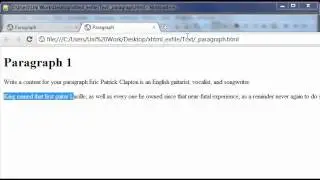 html: paragraph and line break