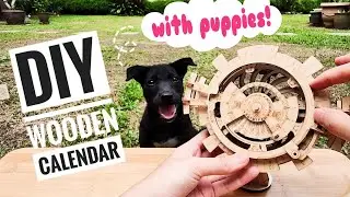 DIY Miniature Wooden Calendar (done with puppies!)