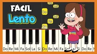 GRAVITY FALLS  - Tutorial para Piano Fácil - Lento