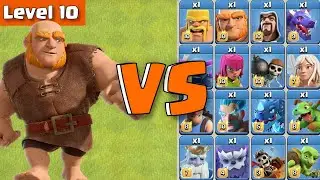 Giant vs Max level Troops - clash of clans