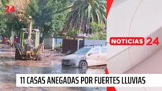 11 casas anegadas tras fuertes lluvias en Las Condes el pasado fin de semana | 24 Horas TVN Chile