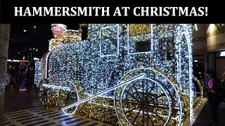 Christmas Train at Hammersmith Broadway, London! #HAMMERSMITH