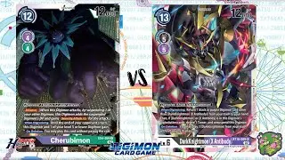 DIGIMON TCG: Cherubimon Alliance (Green) vs DarkKnightmon X (Black)