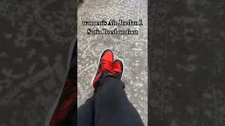 Women&rsquo;s Air Jordan 1 satin bred on foot #jordan1 #sneakers #shorts