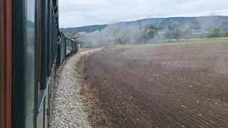 Malá ukázka z jízdy s párou 310 093 ČD Kafemlejnkem v úseku Křemže - Holubov, 4.10.2025 🙂👍🚂