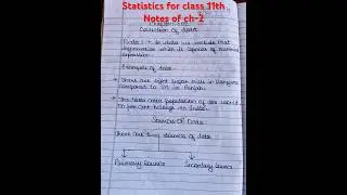 #education #economicsnotes #shorts Statistics for class 11th notes of ch-2 collection of data