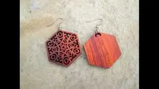 Серьги из дерева от мастерской Zanoza. Красивые серёжки из африканских пород дерева.