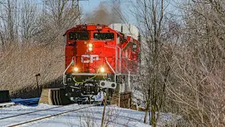 RARE SD70ACU DUO! CP 7041 at Milton East, ON (JAN 29, 2026)