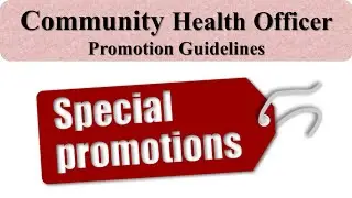 Promotion Guidelines for Community Health officers || CHO || HWC