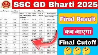 SSC GD Final Result 2025 | SSC GD Final Merit List 2025 | SSC GD Final Cutoff 2025