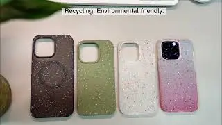 iPhone Phone Case with Colorful Particle Infusion, Made from Recyclable Eco-Friendly Liquid Silicone
