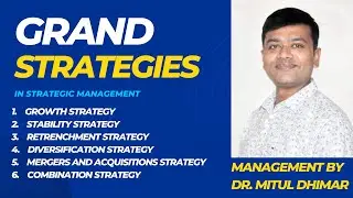 Corporate level grand strategies in strategic management with different company examples