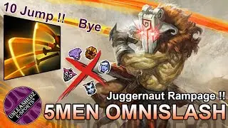 Dota 2 Juggernaut 5men Omnislash !!