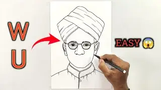 Dr. Sarvapalli radhakrishnan drawing | How to draw sarvapalli radhakrishnan | Teachers day drawing