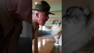 Cat slaps drill sergeant into another dimension
