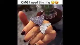 Big Movable Butterfly Ring