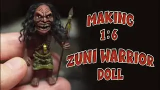 Making of 1:6 Scale ZUNI WARRIOR doll (OOAK) Time Lapse