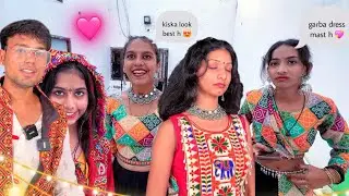 Gujarati garba look le liya sari ladkiyon ne 😍 dance class mai 😱