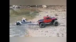 MST CFXW + TRAXXAS BLAST + handmade boat trailer 1:10 RC test day