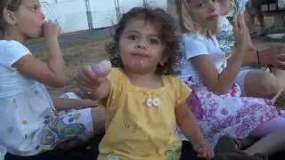 Megan Agi Biro eats Crescent Ridge Dairy ice cream with Sophie and Lily