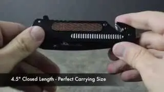 TAC FORCE Black + Wood Speedster Spring Assist Knife Review Unboxing TF-667BK