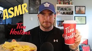 ASMR Tim Hortons Coffee with Egg Sandwiches